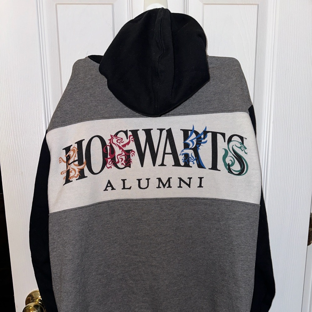 Wizarding World HARRY POTTER HOGWARTS ALUMNI Full Zip Adult Hoodie Size Small